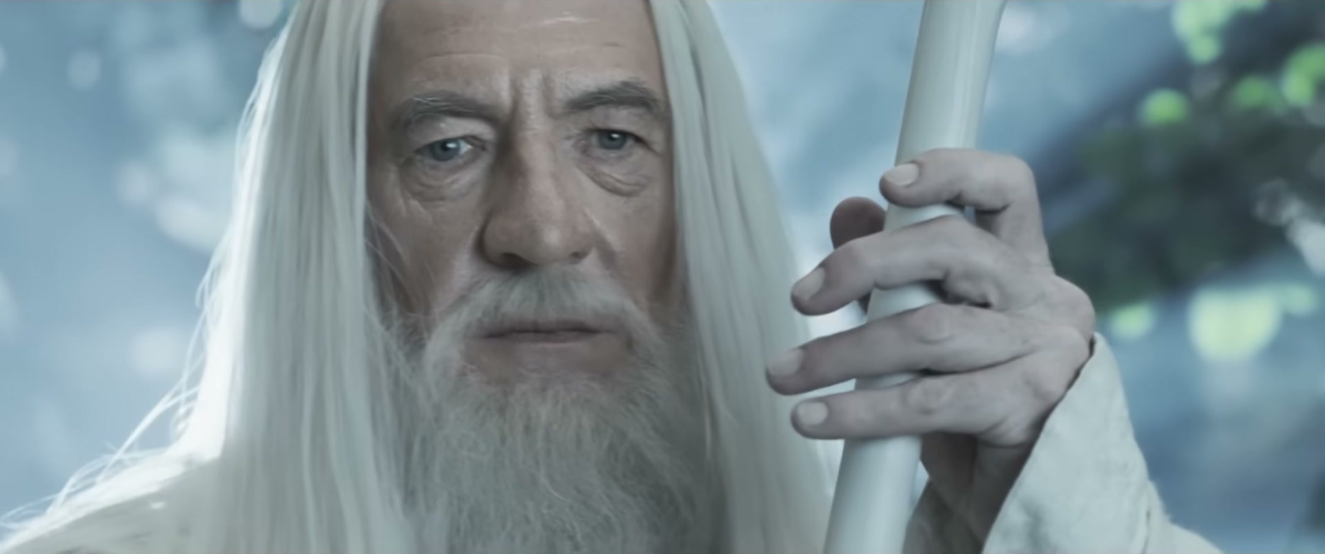 Gandalf the White holding his staff